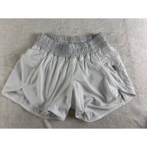 Lululemon Womens Tracker Low Rise Shorts Size 4 White Pockets Lined 3" Inseam